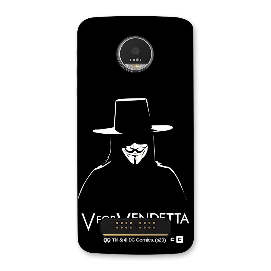 V for Vendetta Minimal Back Case for Moto Z Play
