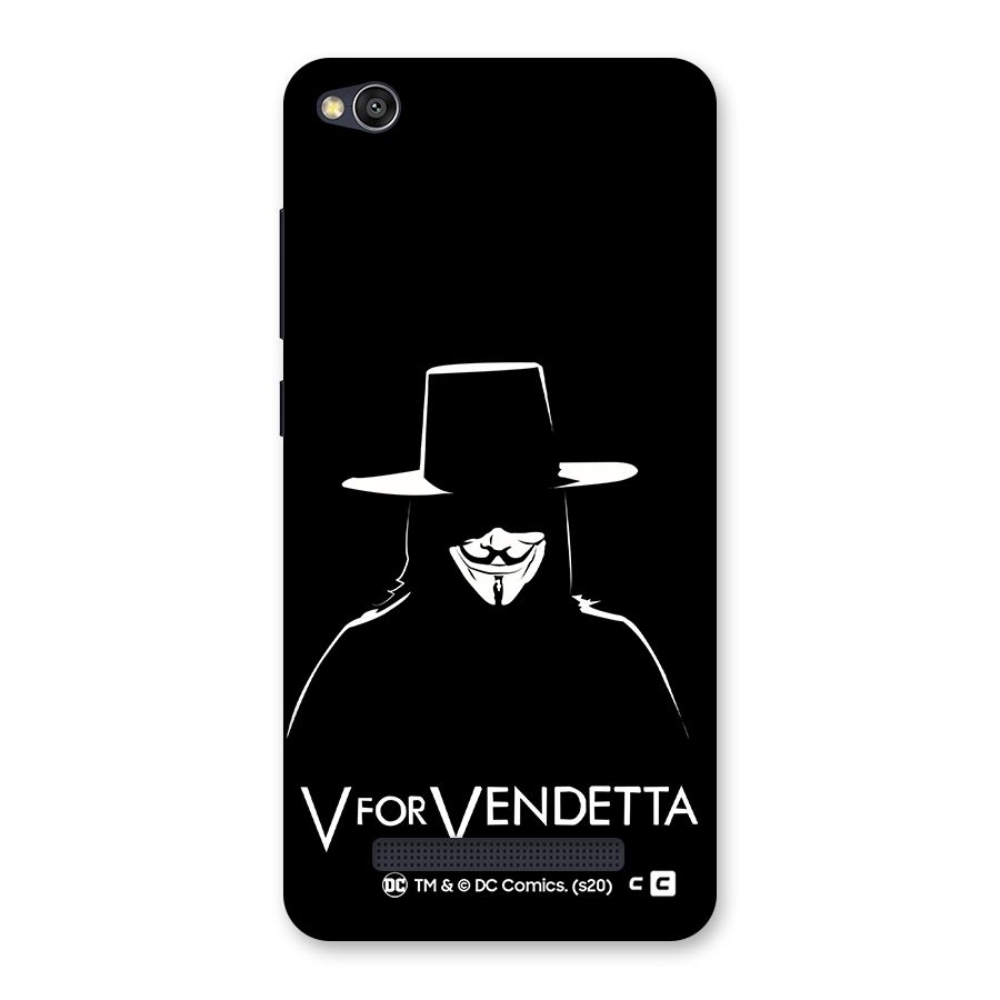 V for Vendetta Minimal Back Case for Redmi 4A