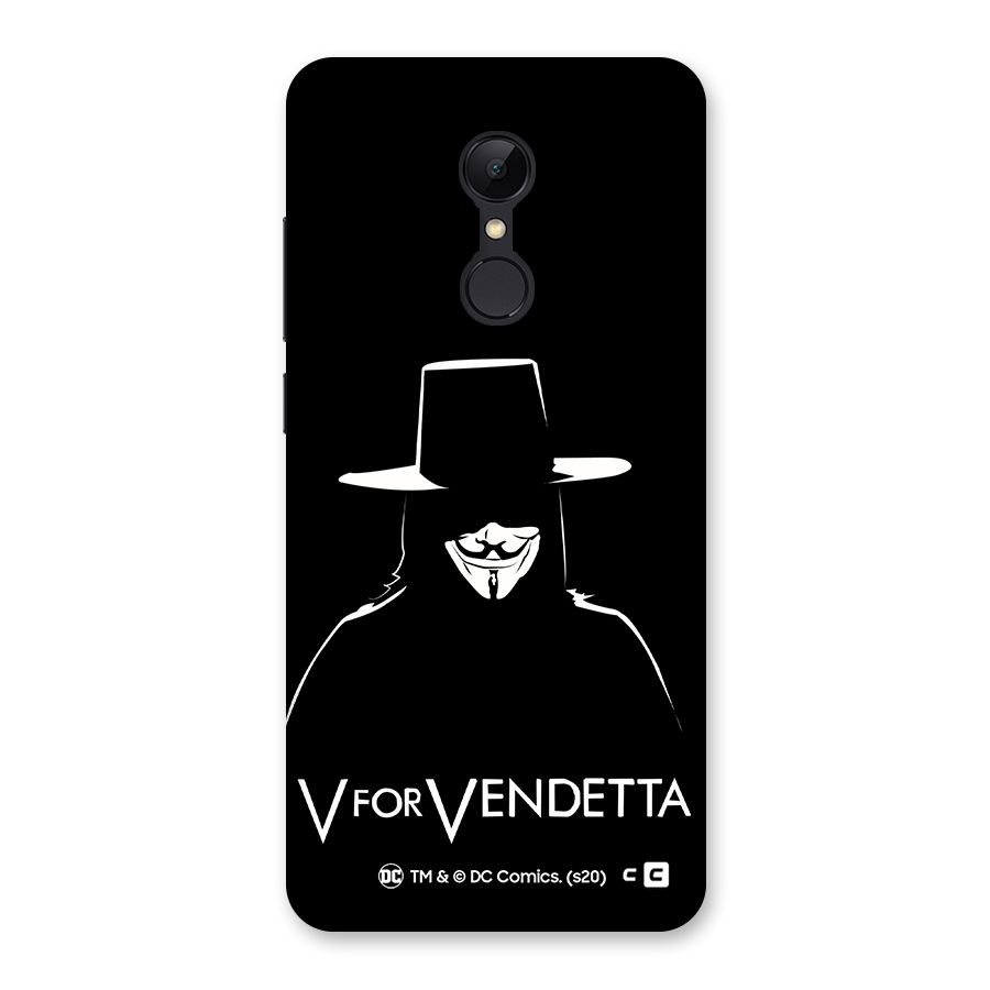 V for Vendetta Minimal Back Case for Redmi 5