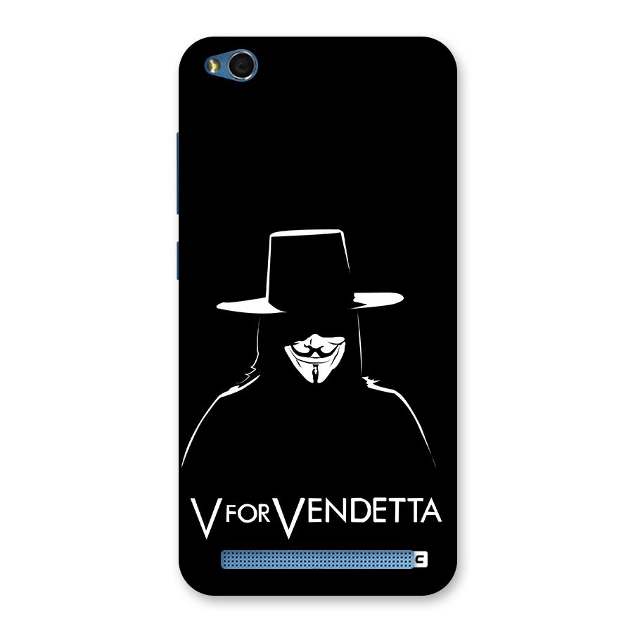 V for Vendetta Minimal Back Case for Redmi 5A