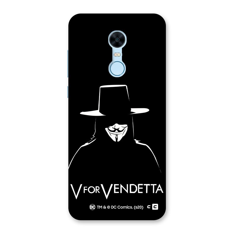 V for Vendetta Minimal Back Case for Redmi Note 5