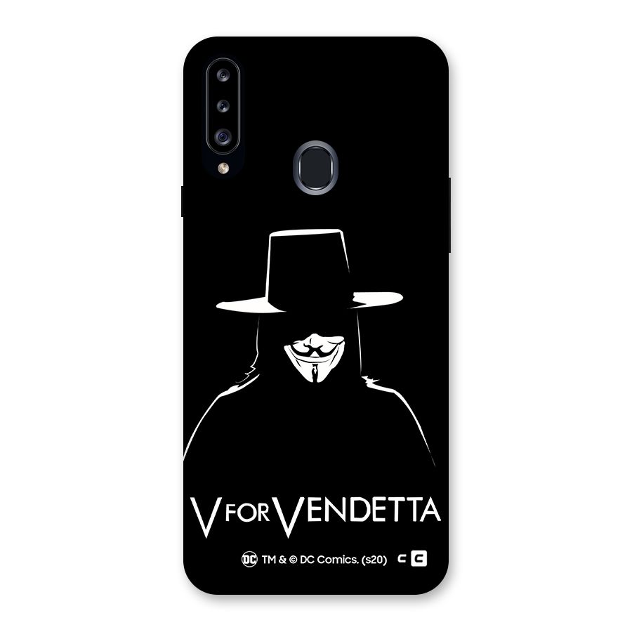 V for Vendetta Minimal Back Case for Samsung Galaxy A20s