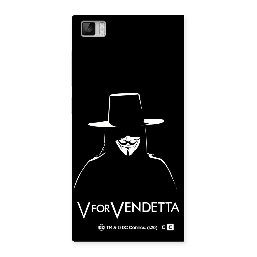 V for Vendetta Minimal Back Case for Xiaomi Mi3