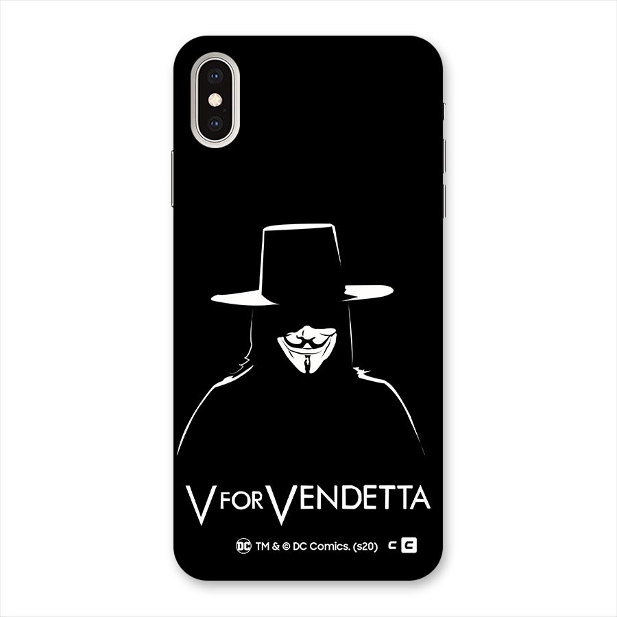 V for Vendetta Minimal Back Case for iPhone XS Max