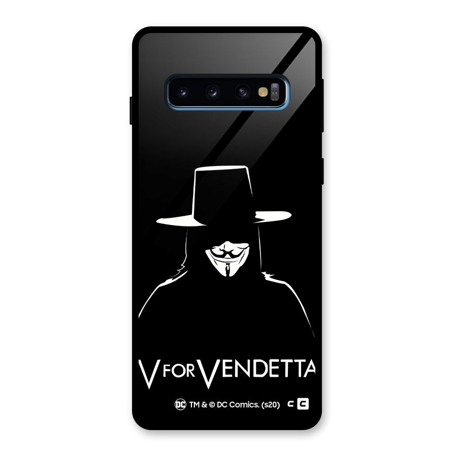 V for Vendetta Minimal Glass Back Case for Galaxy S10