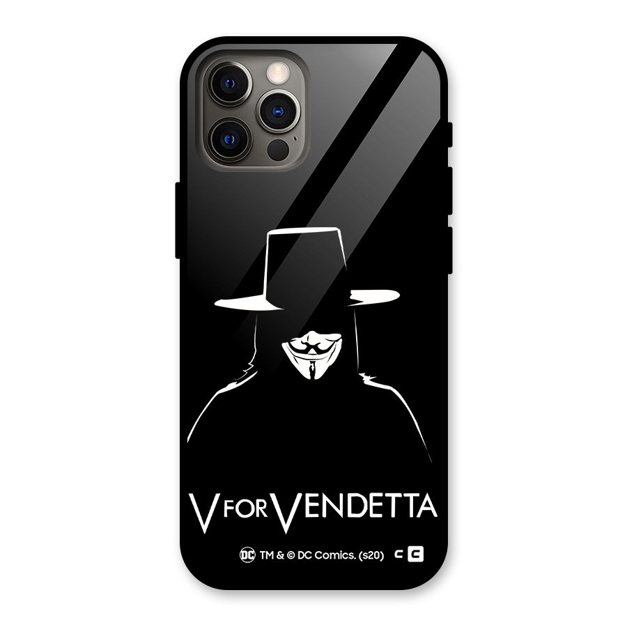 V for Vendetta Minimal Glass Back Case for iPhone 12 Pro
