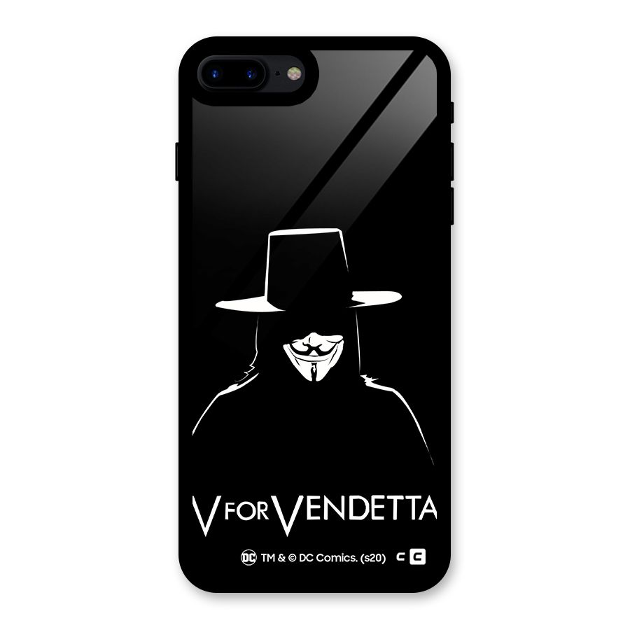 V for Vendetta Minimal Glass Back Case for iPhone 8 Plus