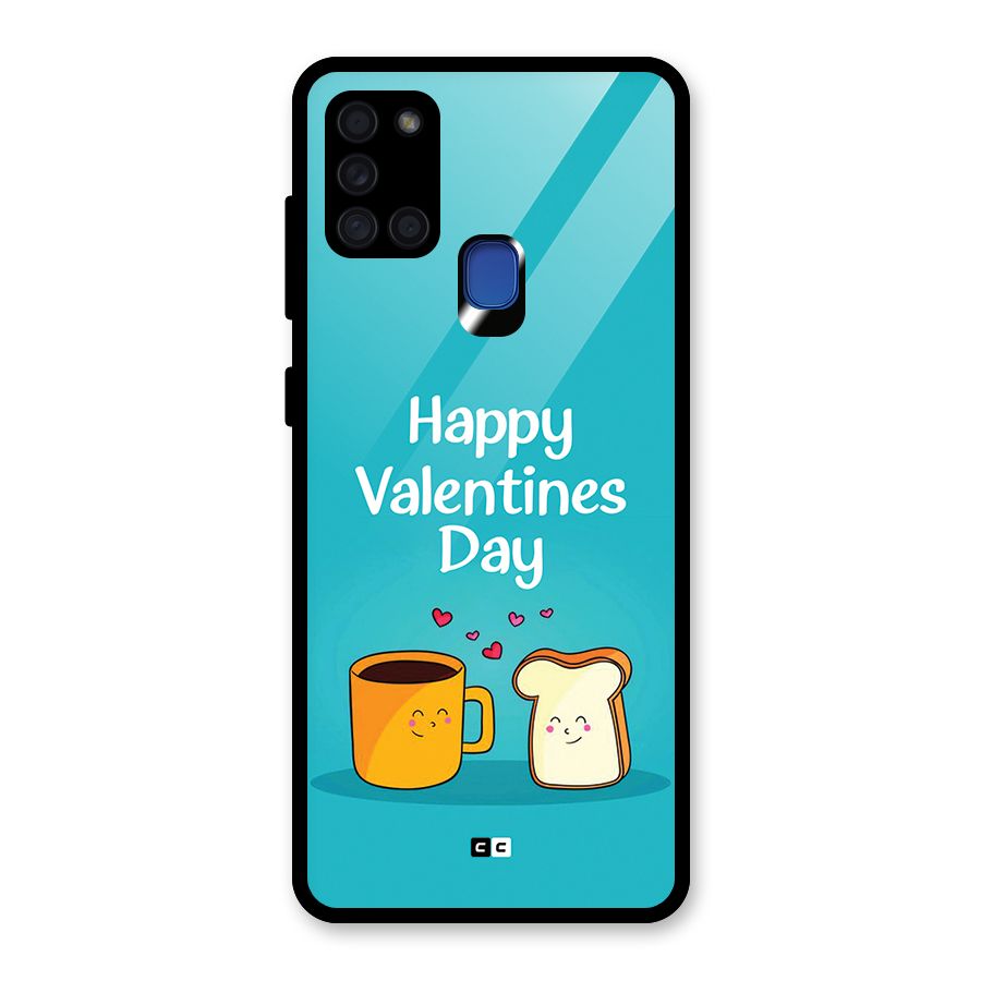 Valentine Proposal Glass Back Case for Galaxy A21s