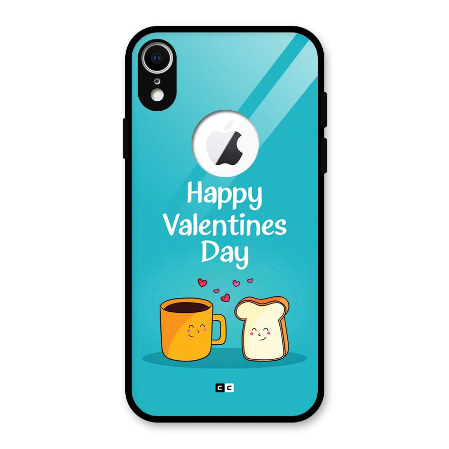 Valentine Proposal Glass Back Case for iPhone XR Logo Cut