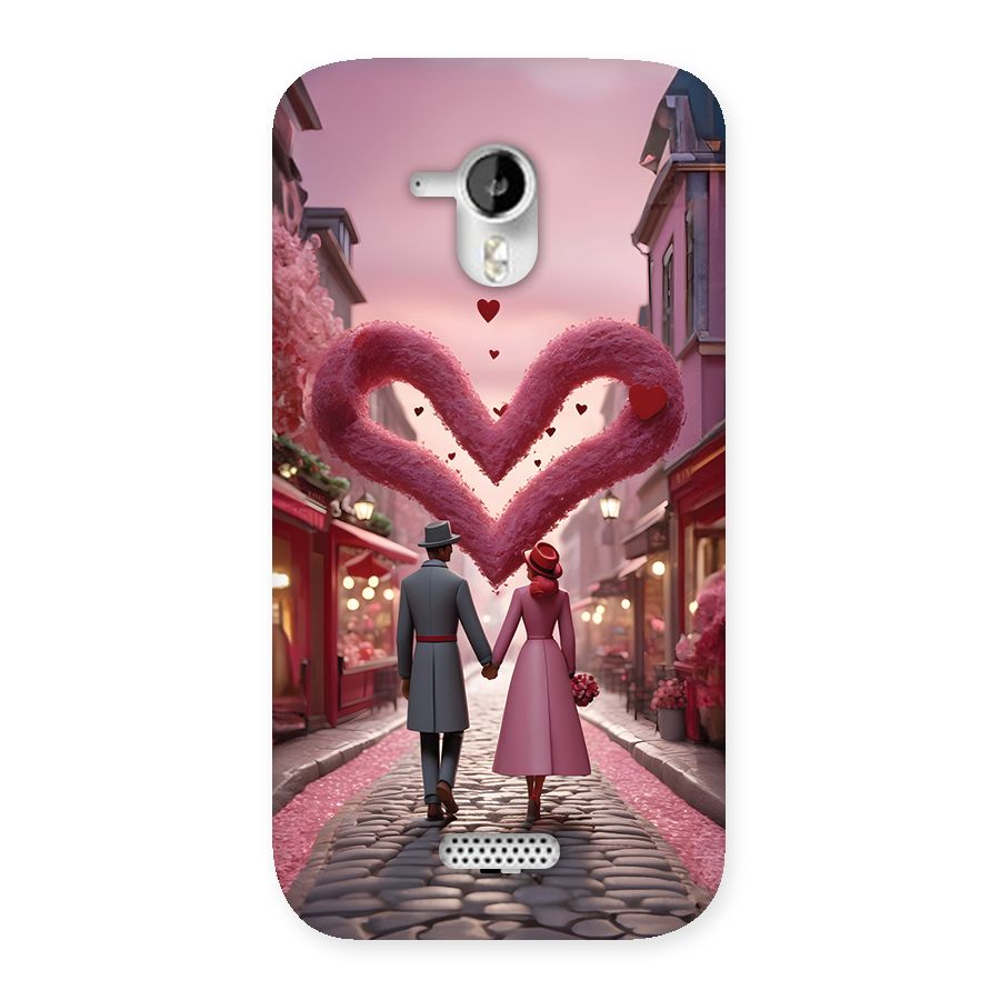 Valetines Couple Walking Back Case for Canvas HD A116