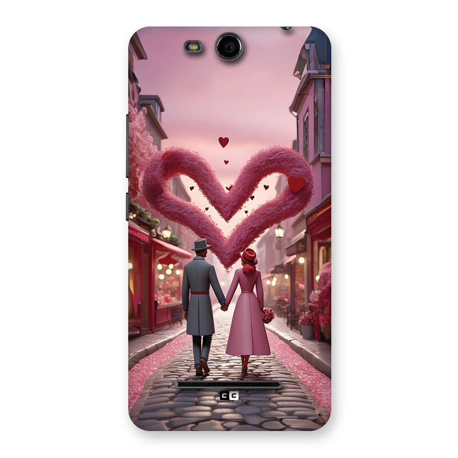 Valetines Couple Walking Back Case for Canvas Juice 3 Q392
