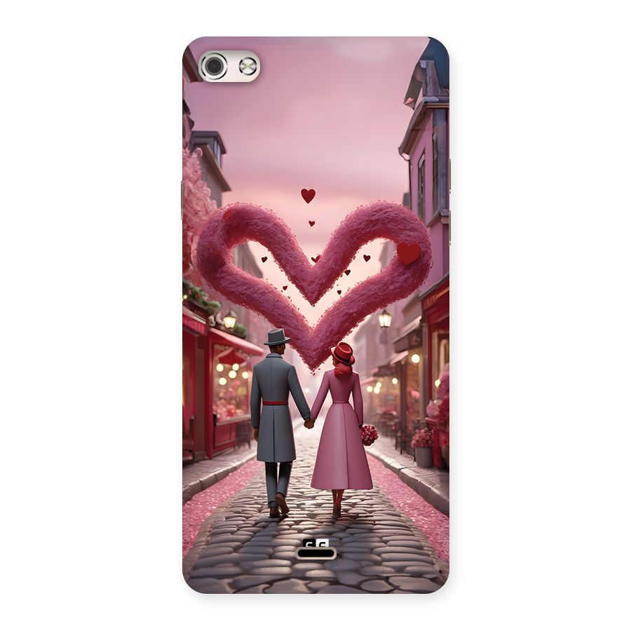 Valetines Couple Walking Back Case for Canvas Silver 5