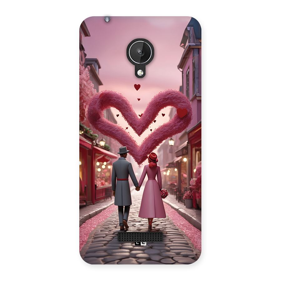 Valetines Couple Walking Back Case for Canvas Spark Q380