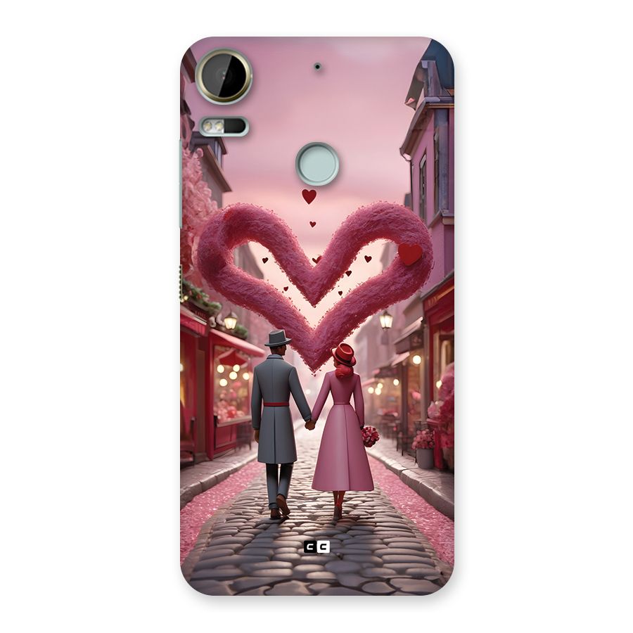 Valetines Couple Walking Back Case for Desire 10 Pro