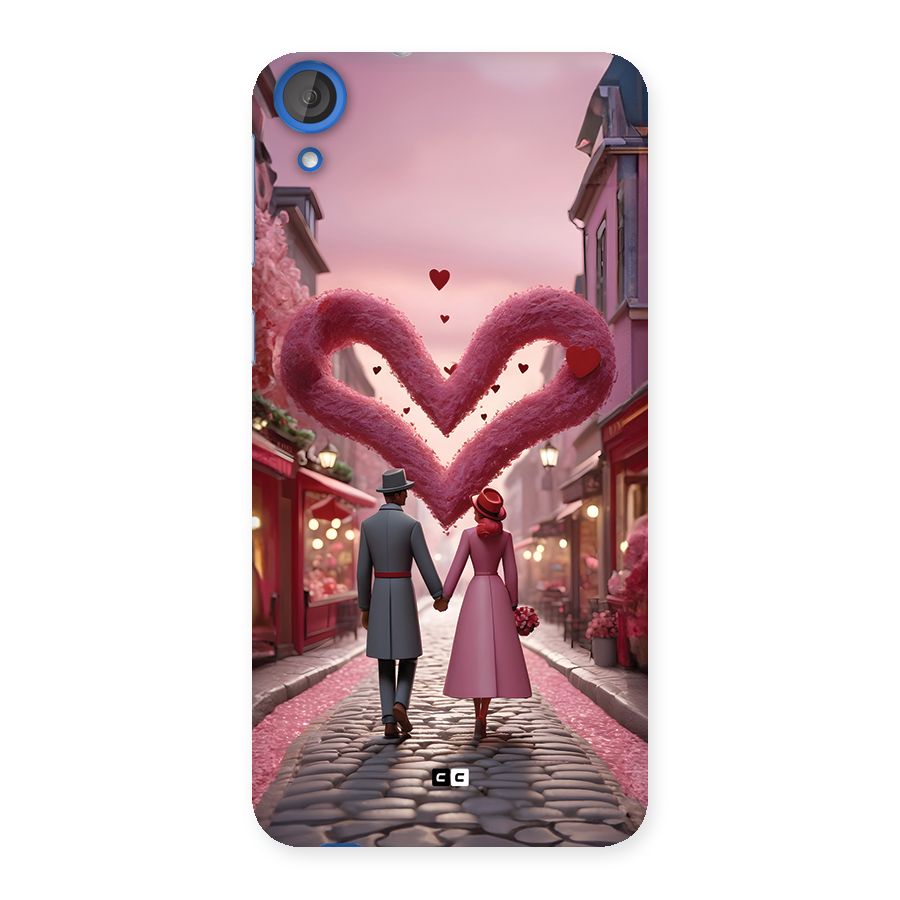 Valetines Couple Walking Back Case for Desire 820s