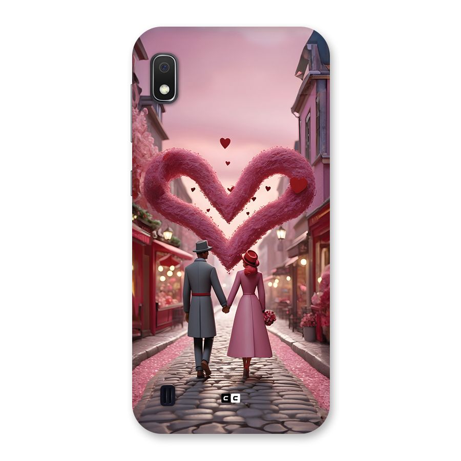 Valetines Couple Walking Back Case for Galaxy A10