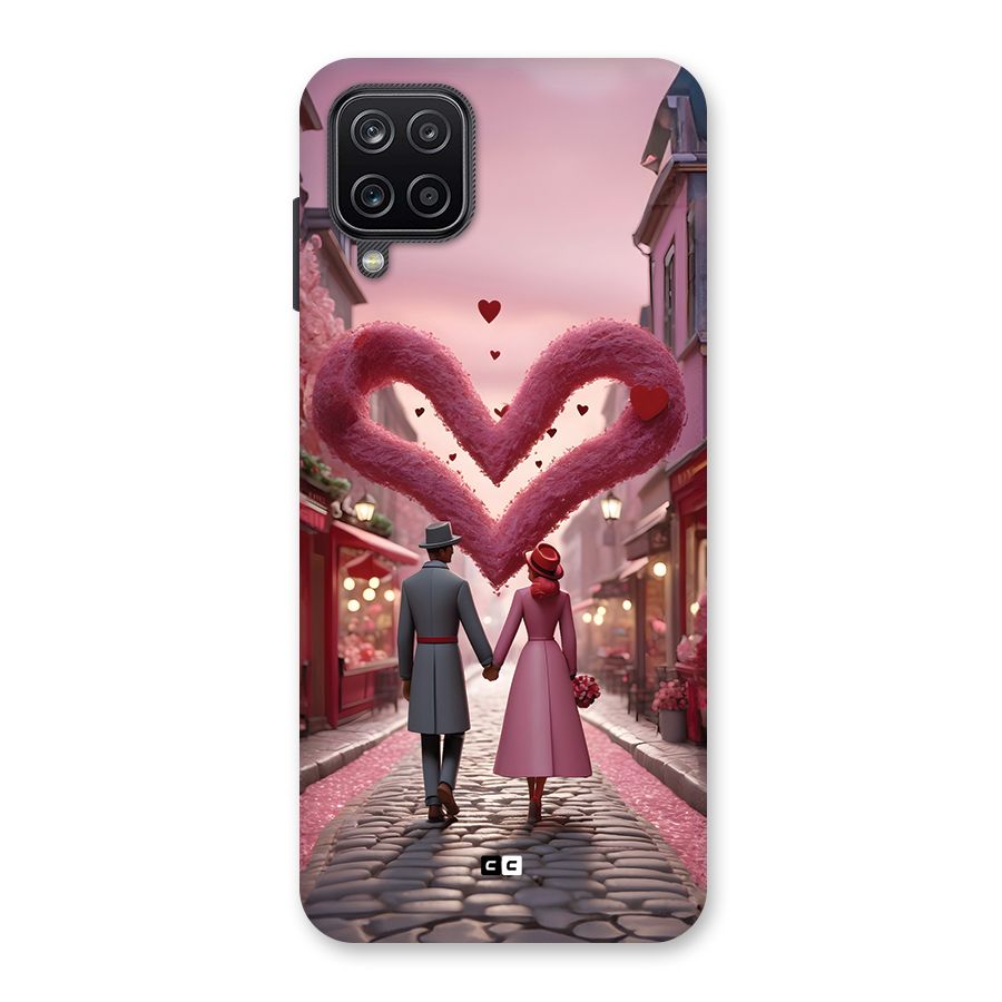 Valetines Couple Walking Back Case for Galaxy A12