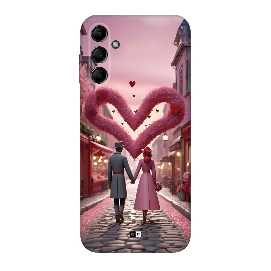 Valetines Couple Walking Back Case for Galaxy A14 5G