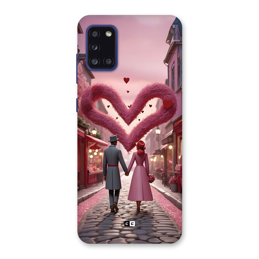 Valetines Couple Walking Back Case for Galaxy A31