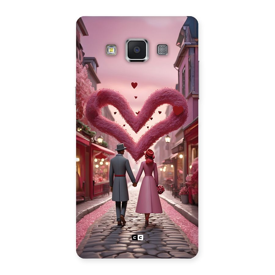 Valetines Couple Walking Back Case for Galaxy A5