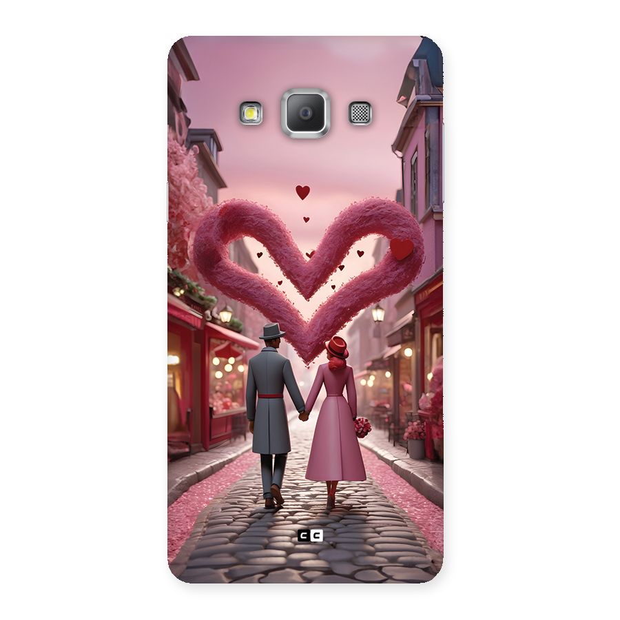 Valetines Couple Walking Back Case for Galaxy A7