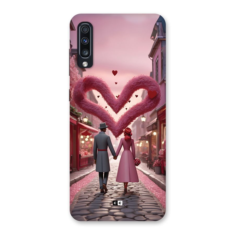 Valetines Couple Walking Back Case for Galaxy A70s