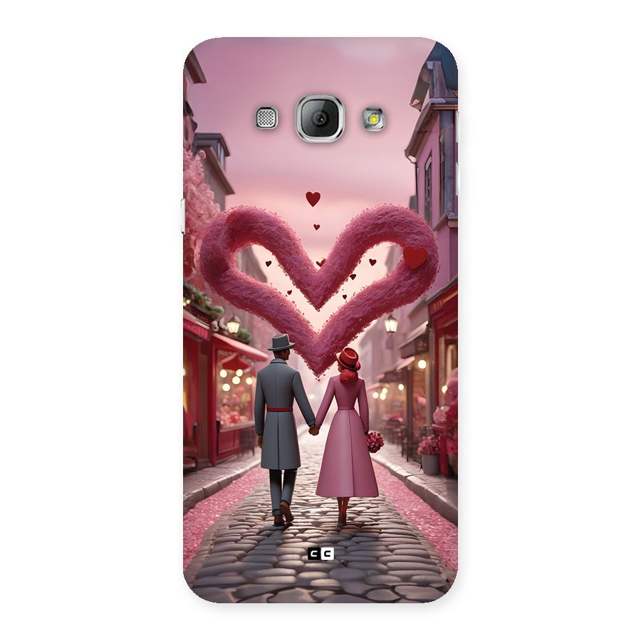 Valetines Couple Walking Back Case for Galaxy A8