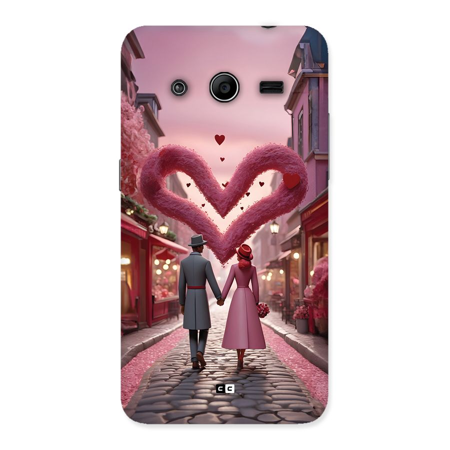 Valetines Couple Walking Back Case for Galaxy Core 2