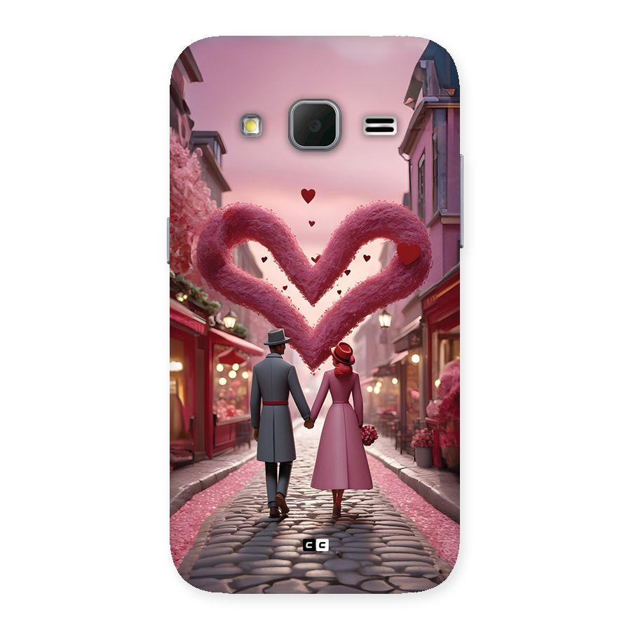 Valetines Couple Walking Back Case for Galaxy Core Prime