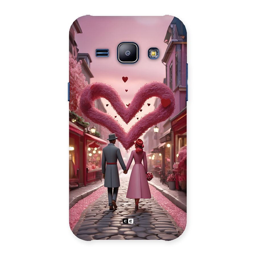 Valetines Couple Walking Back Case for Galaxy J1
