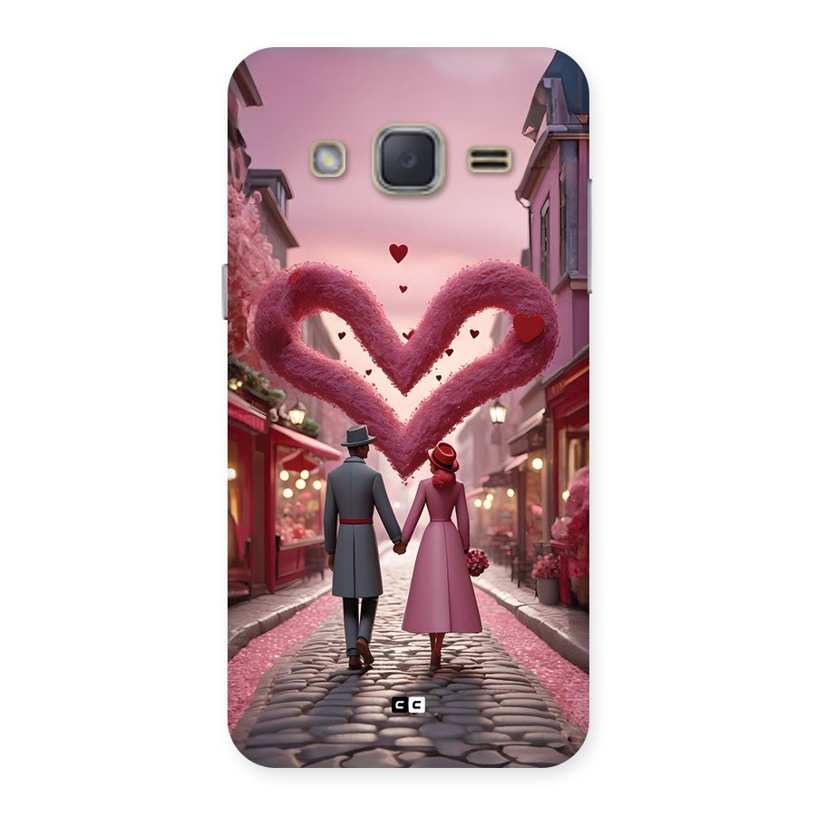Valetines Couple Walking Back Case for Galaxy J2