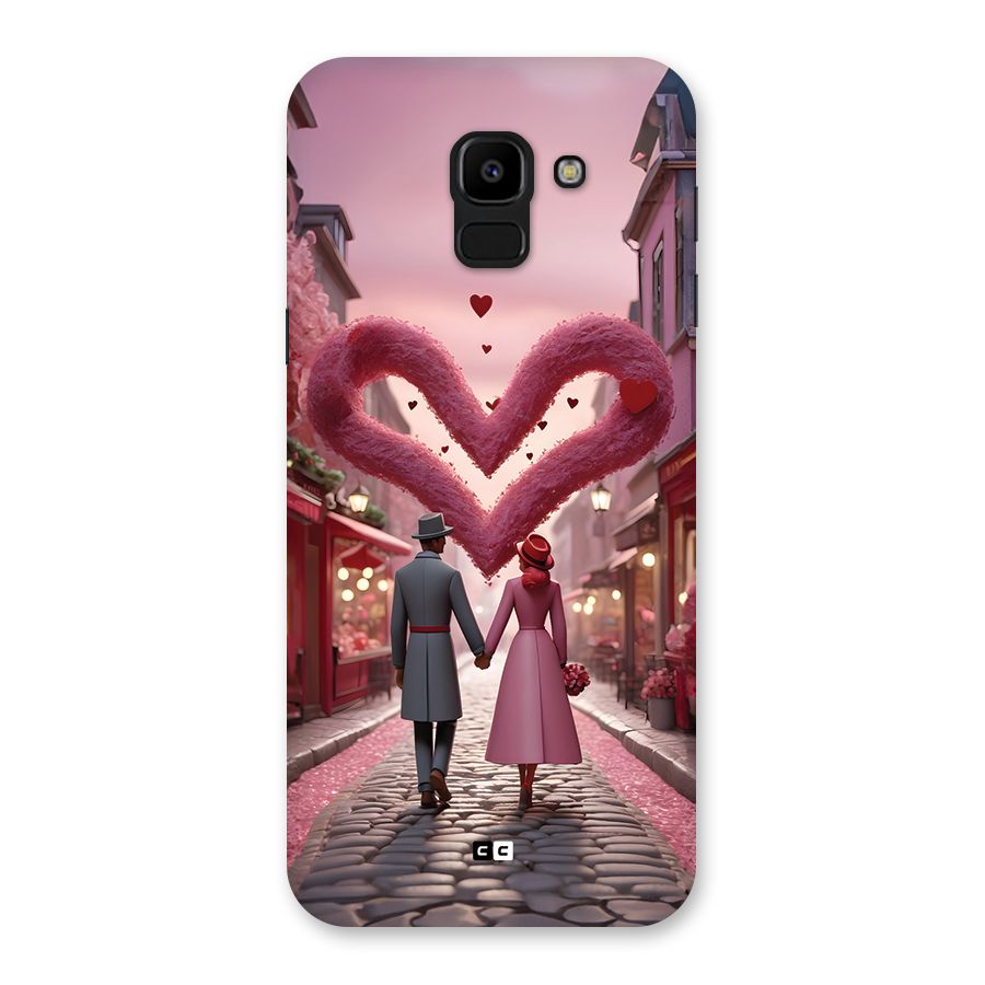 Valetines Couple Walking Back Case for Galaxy J6