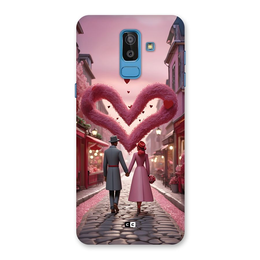 Valetines Couple Walking Back Case for Galaxy J8