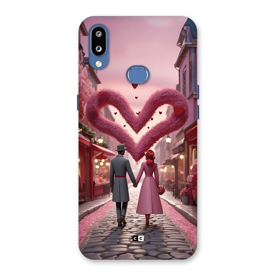Valetines Couple Walking Back Case for Galaxy M01s
