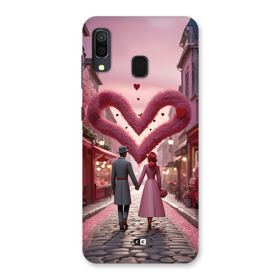 Valetines Couple Walking Back Case for Galaxy M10s