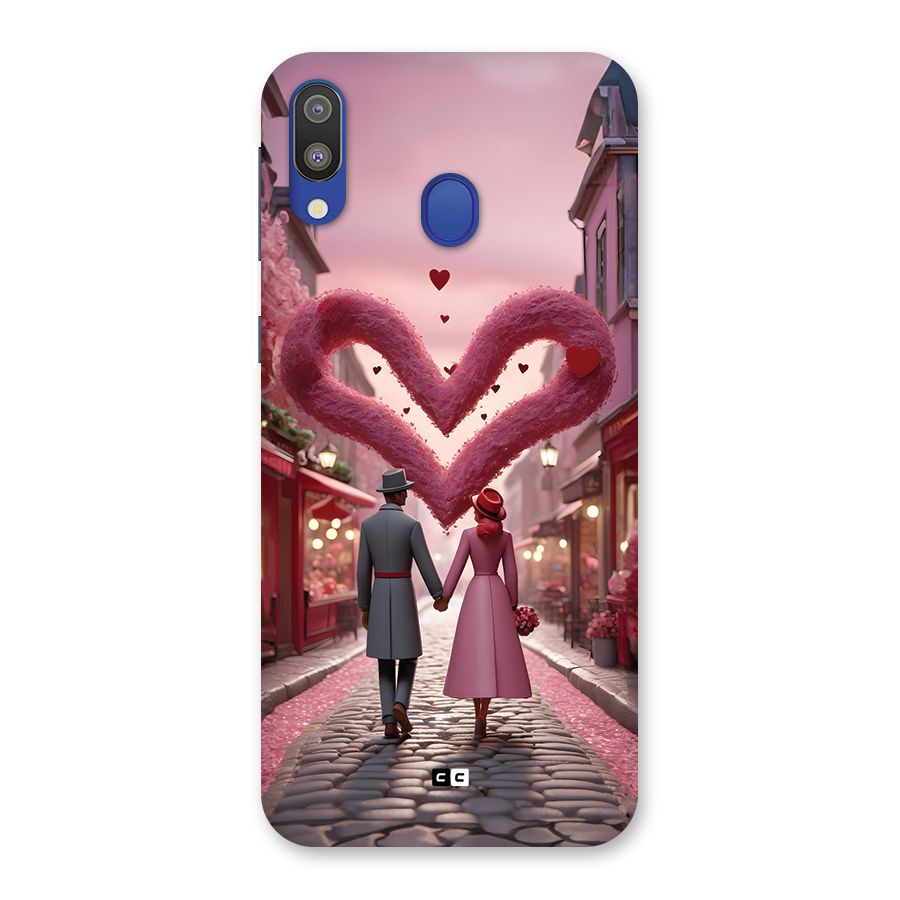 Valetines Couple Walking Back Case for Galaxy M20
