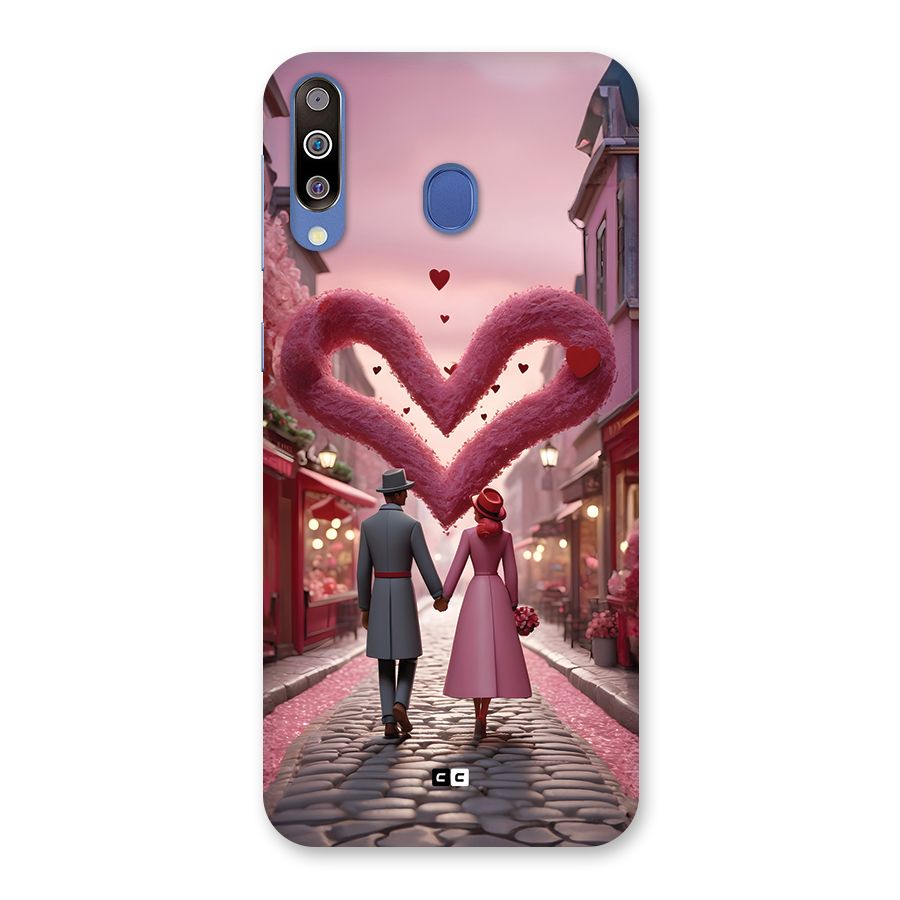 Valetines Couple Walking Back Case for Galaxy M30