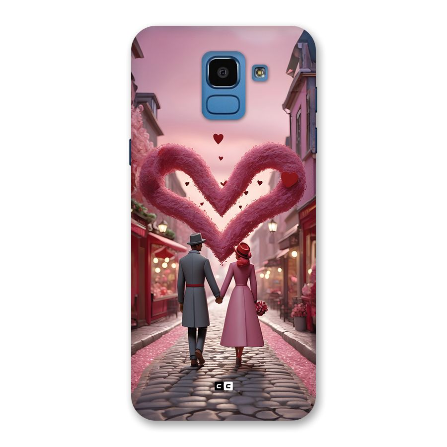 Valetines Couple Walking Back Case for Galaxy On6