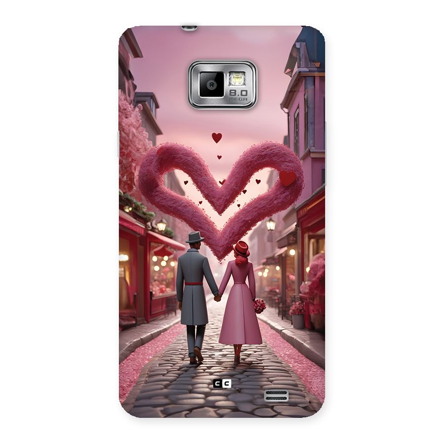 Valetines Couple Walking Back Case for Galaxy S2
