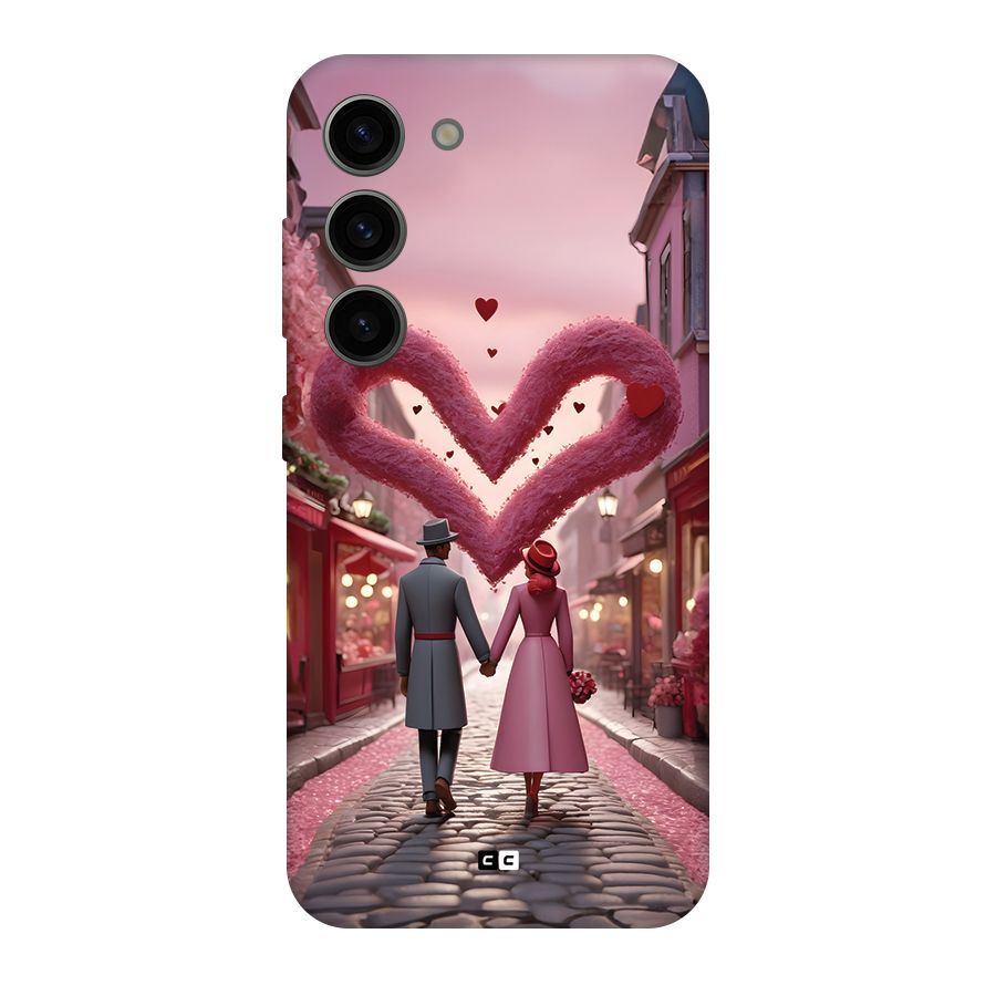 Valetines Couple Walking Back Case for Galaxy S23
