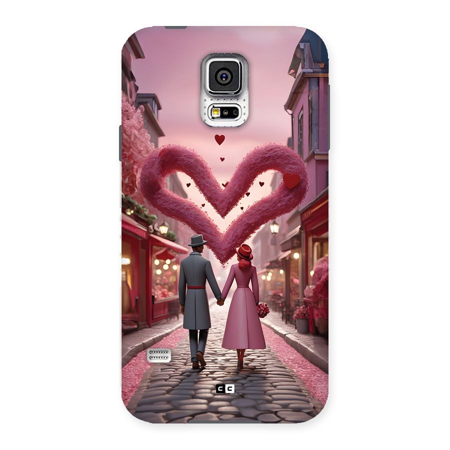 Valetines Couple Walking Back Case for Galaxy S5