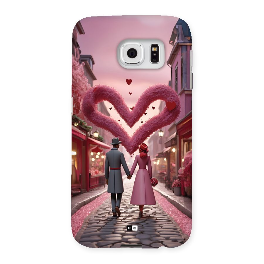 Valetines Couple Walking Back Case for Galaxy S6