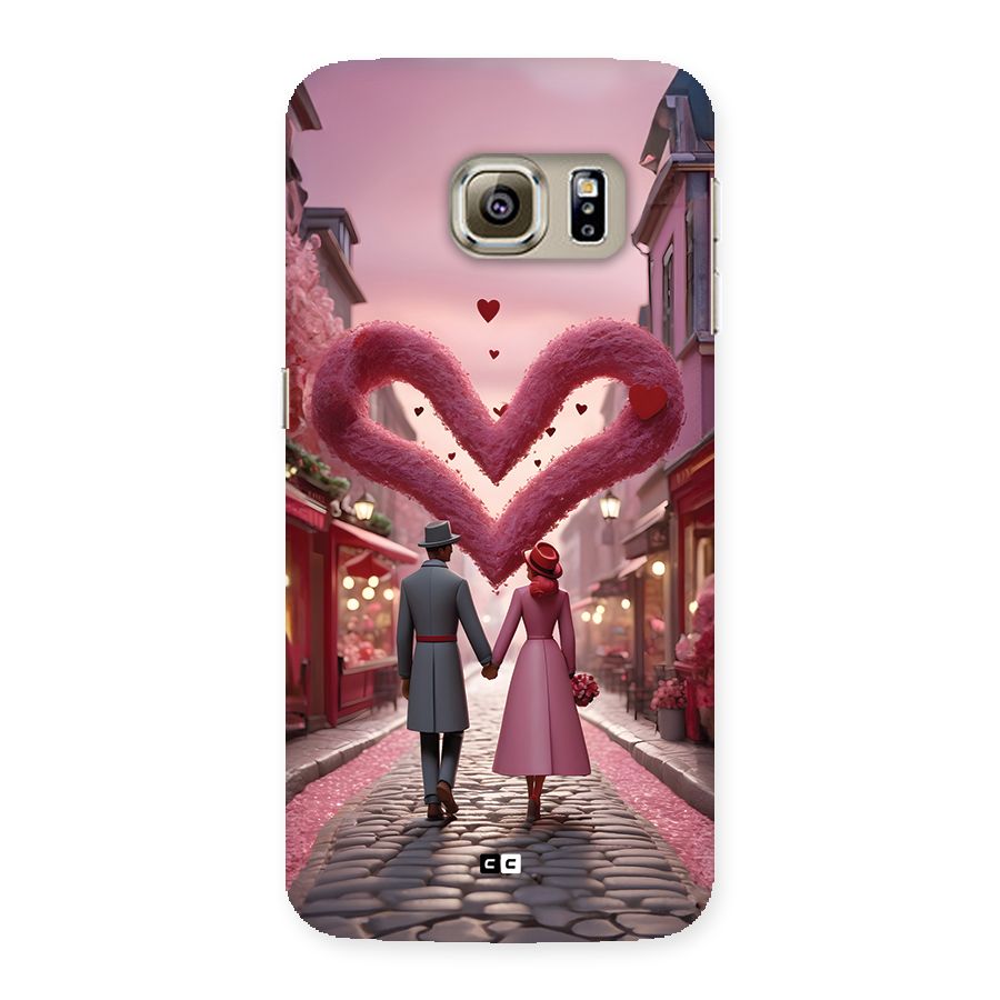 Valetines Couple Walking Back Case for Galaxy S6 Edge Plus