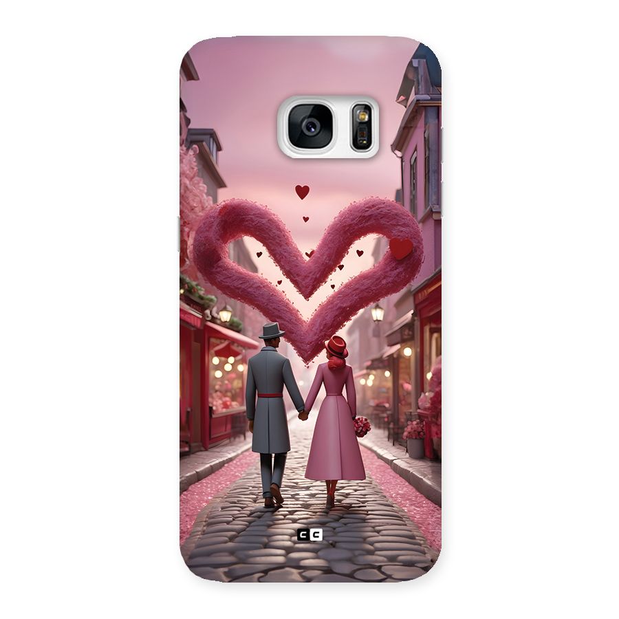 Valetines Couple Walking Back Case for Galaxy S7 Edge
