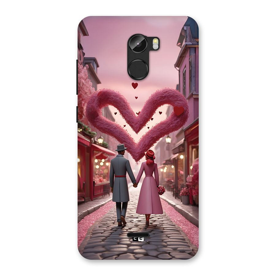 Valetines Couple Walking Back Case for Gionee X1