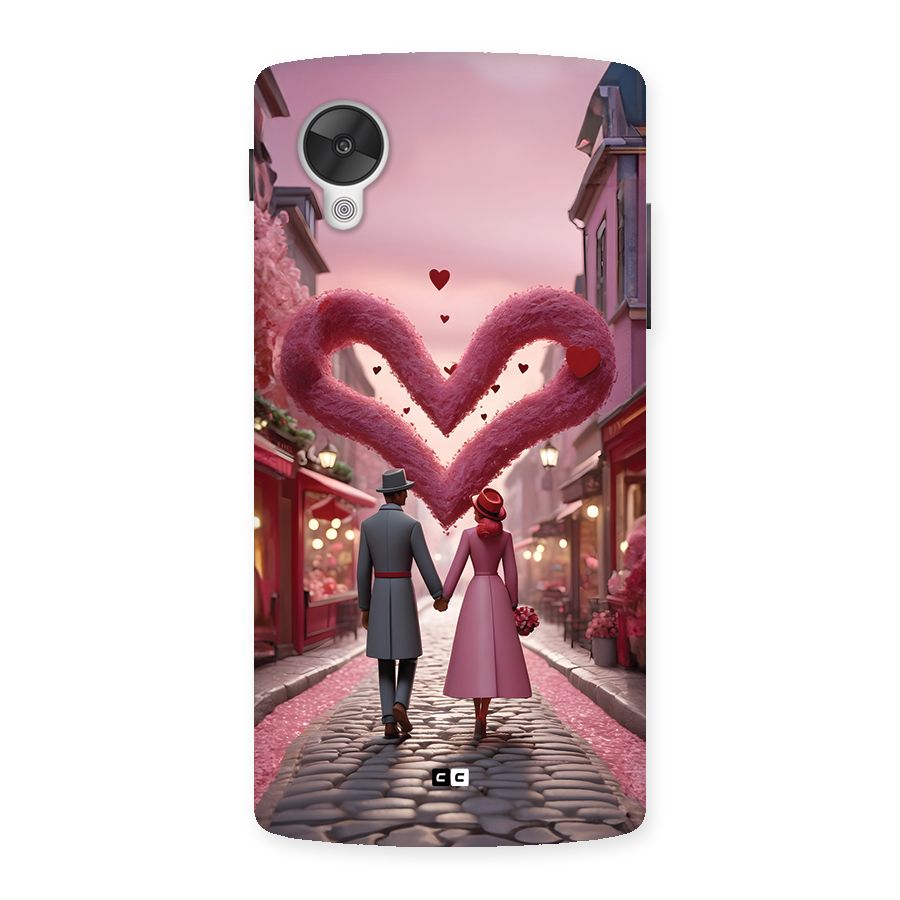 Valetines Couple Walking Back Case for Google Nexus 5