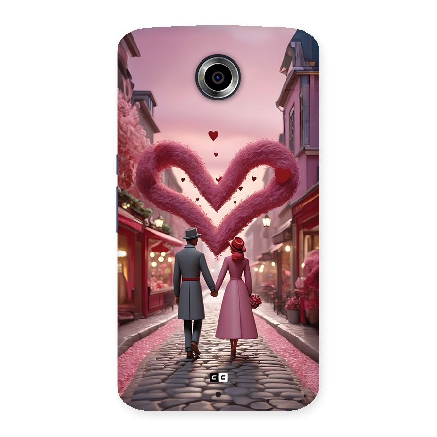 Valetines Couple Walking Back Case for Google Nexus 6