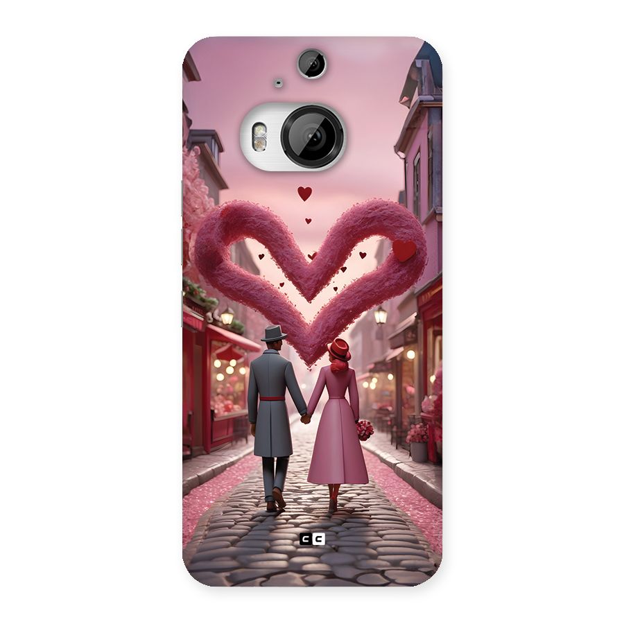 Valetines Couple Walking Back Case for HTC One M9 Plus
