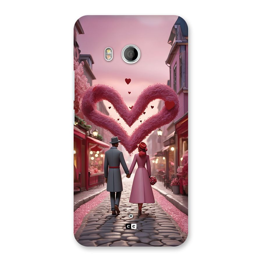 Valetines Couple Walking Back Case for HTC U11
