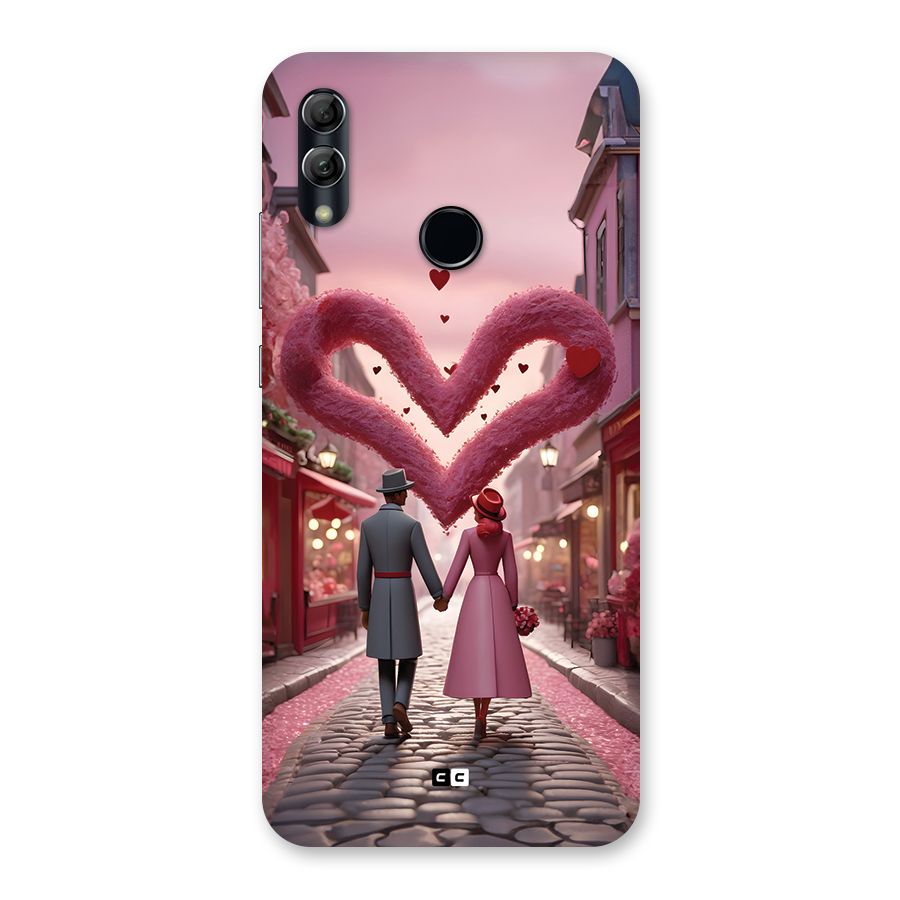Valetines Couple Walking Back Case for Honor 10 Lite